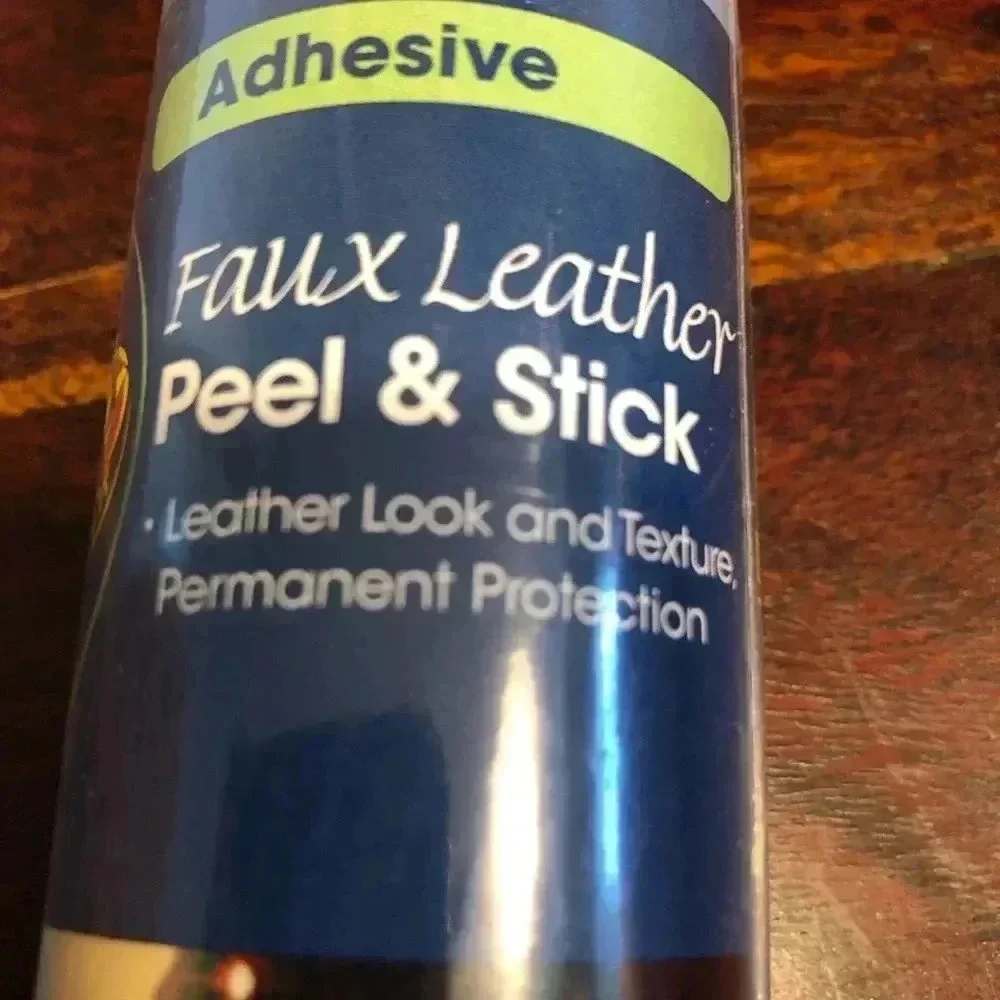 2 Duck Brand 228915 Peel N' Stick Faux Leather Adhesive Shelf Table Liner 20”x 6